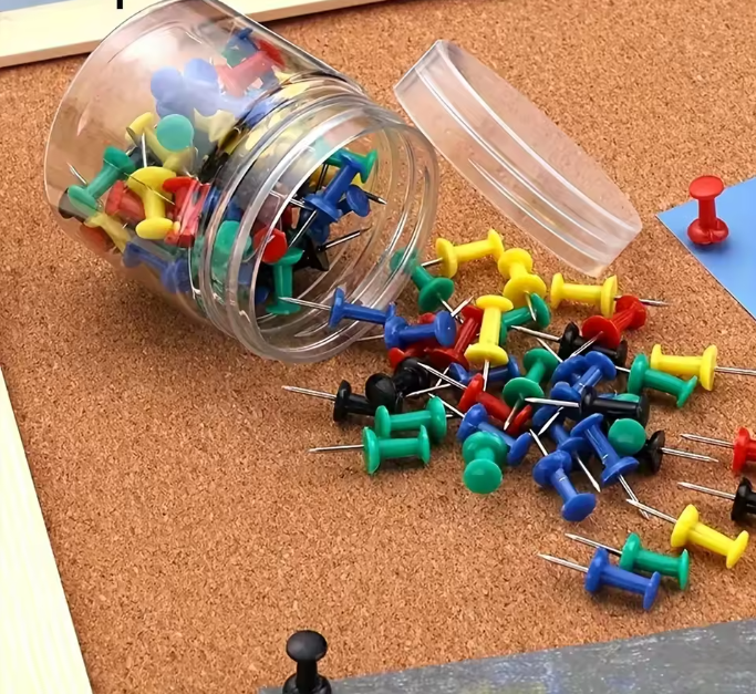 Gekleurde Punaises – Set van 80 voor Prikborden
