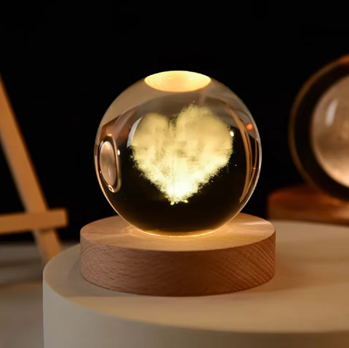 Kristallen Bol - LED Verlicht met Figuren