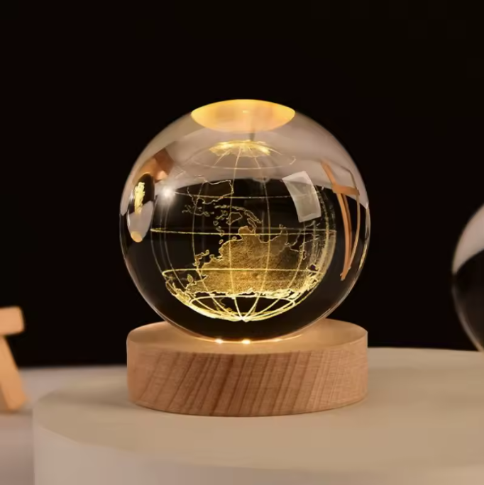 Kristallen Bol - LED Verlicht met Figuren